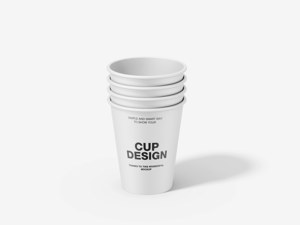咖啡饮料水杯子一次性纸杯logoPSD