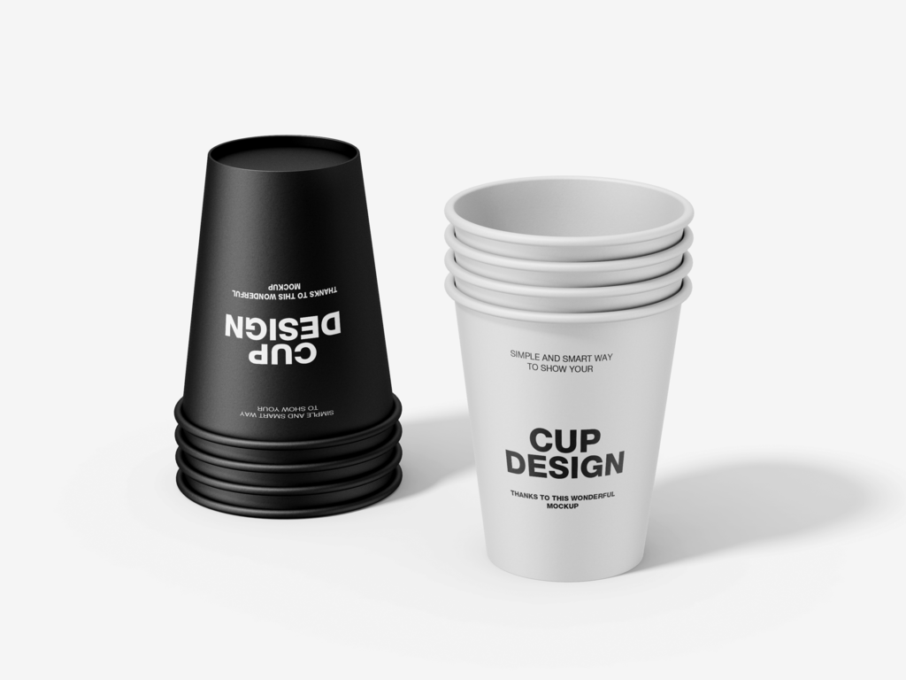 咖啡饮料水杯子一次性纸杯logoPSD