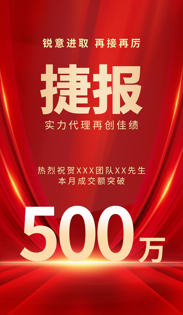 捷报喜报贺报海报