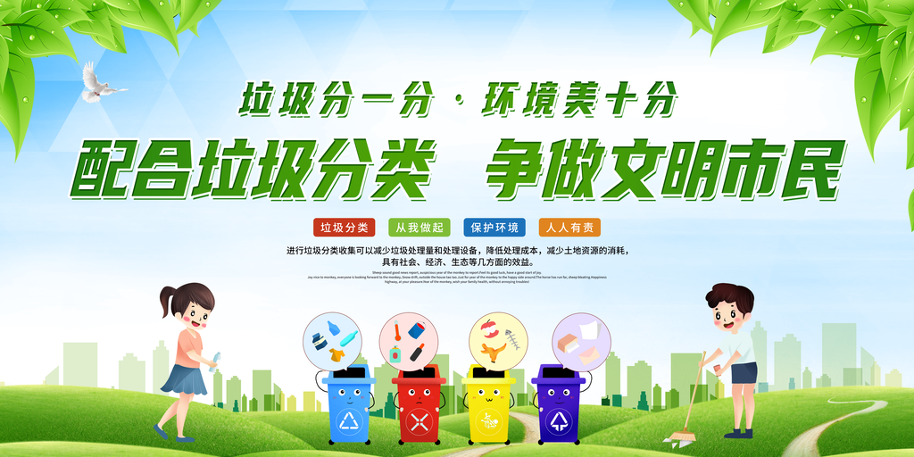 垃圾分类展板设计