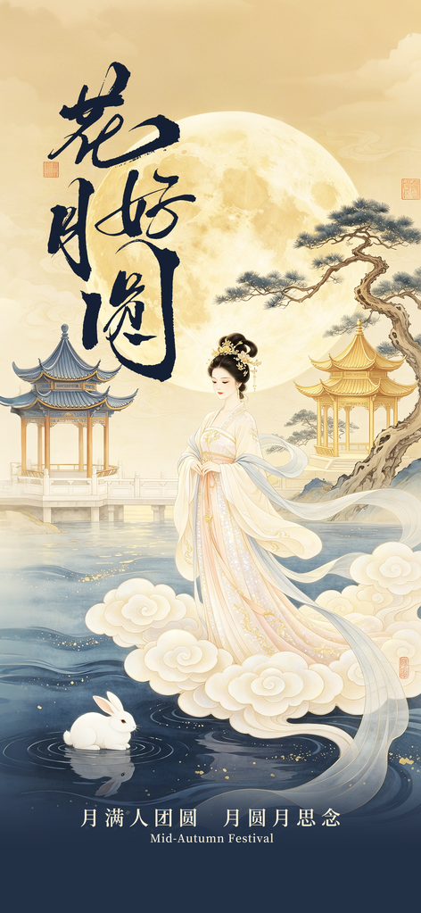 中秋节节日传统活动宣传海报