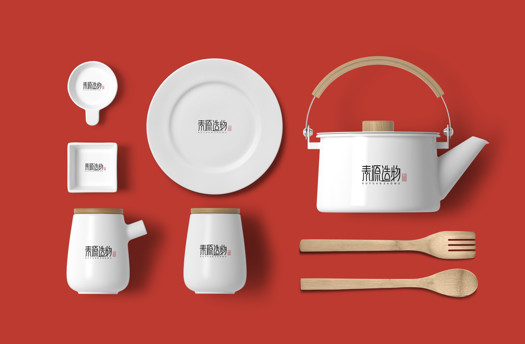 高端餐厅餐饮餐具文创品牌LOGO效果展示