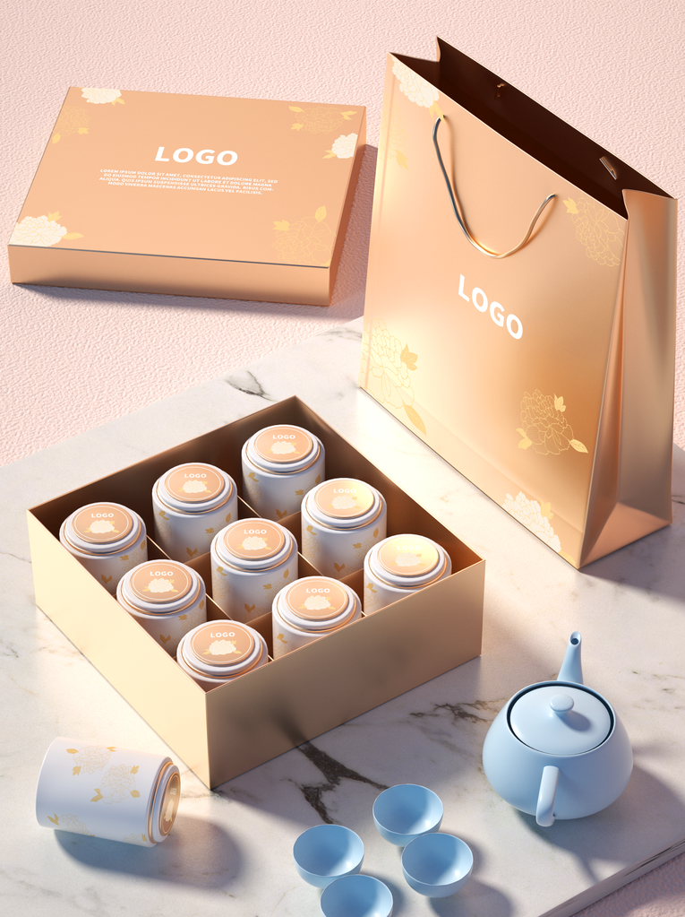 高端茶叶品牌文创样机包装