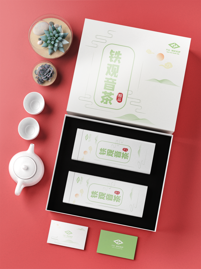茶叶罐子礼盒包装样机
