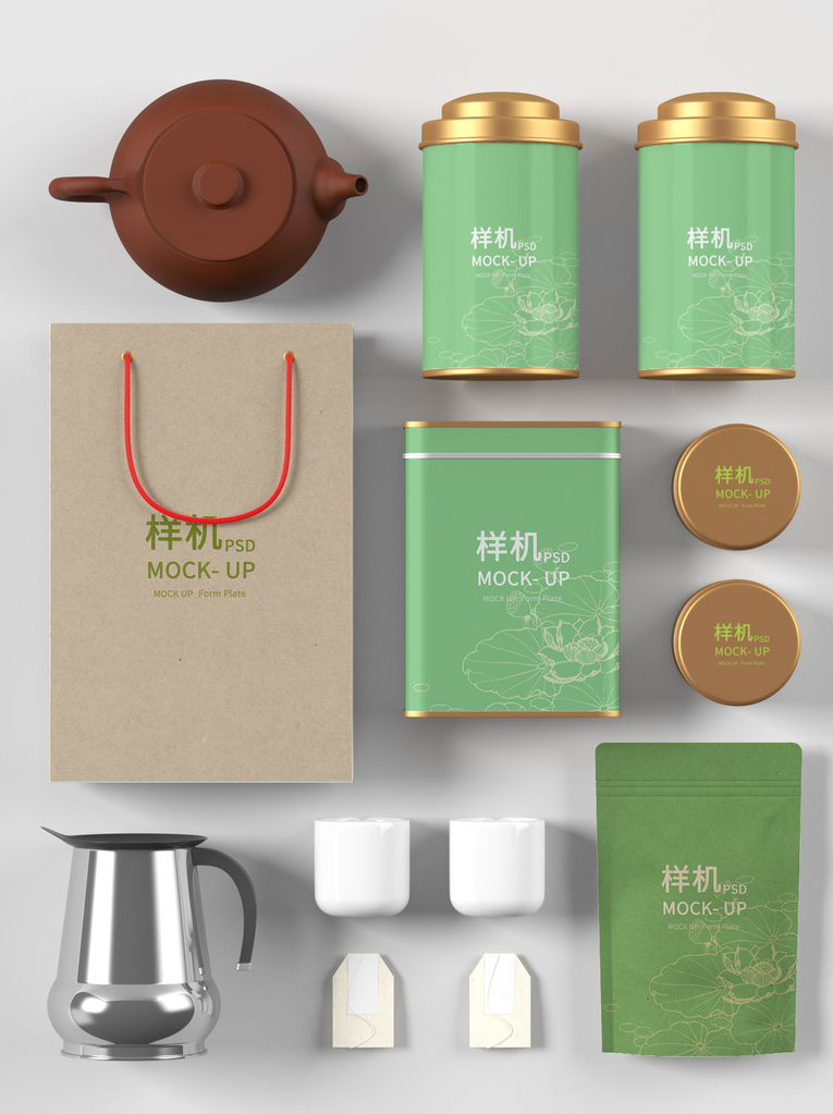 茶叶罐子礼盒包装样机