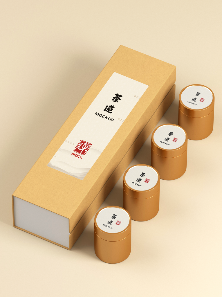 茶叶罐子礼盒包装样机