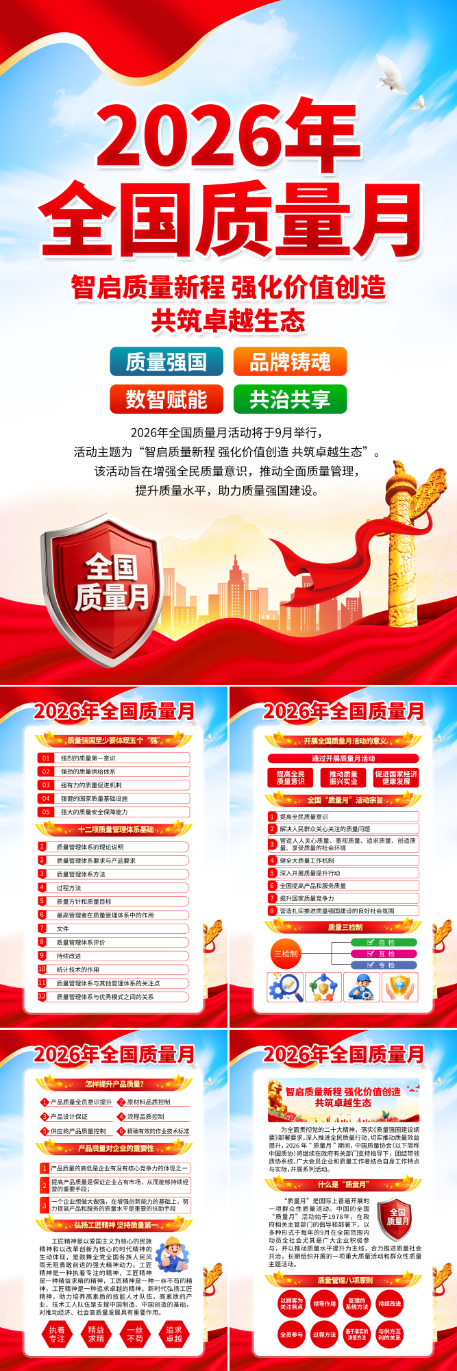 2026全国质量月宣传宣传挂画