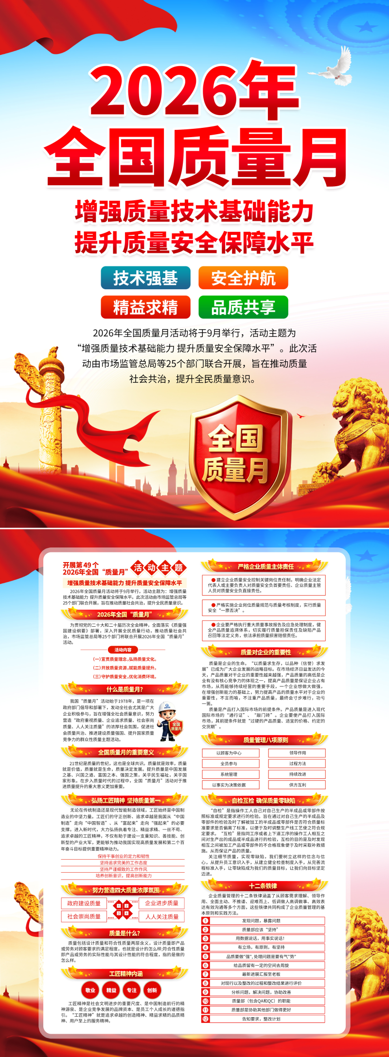2026全国质量月宣传单页