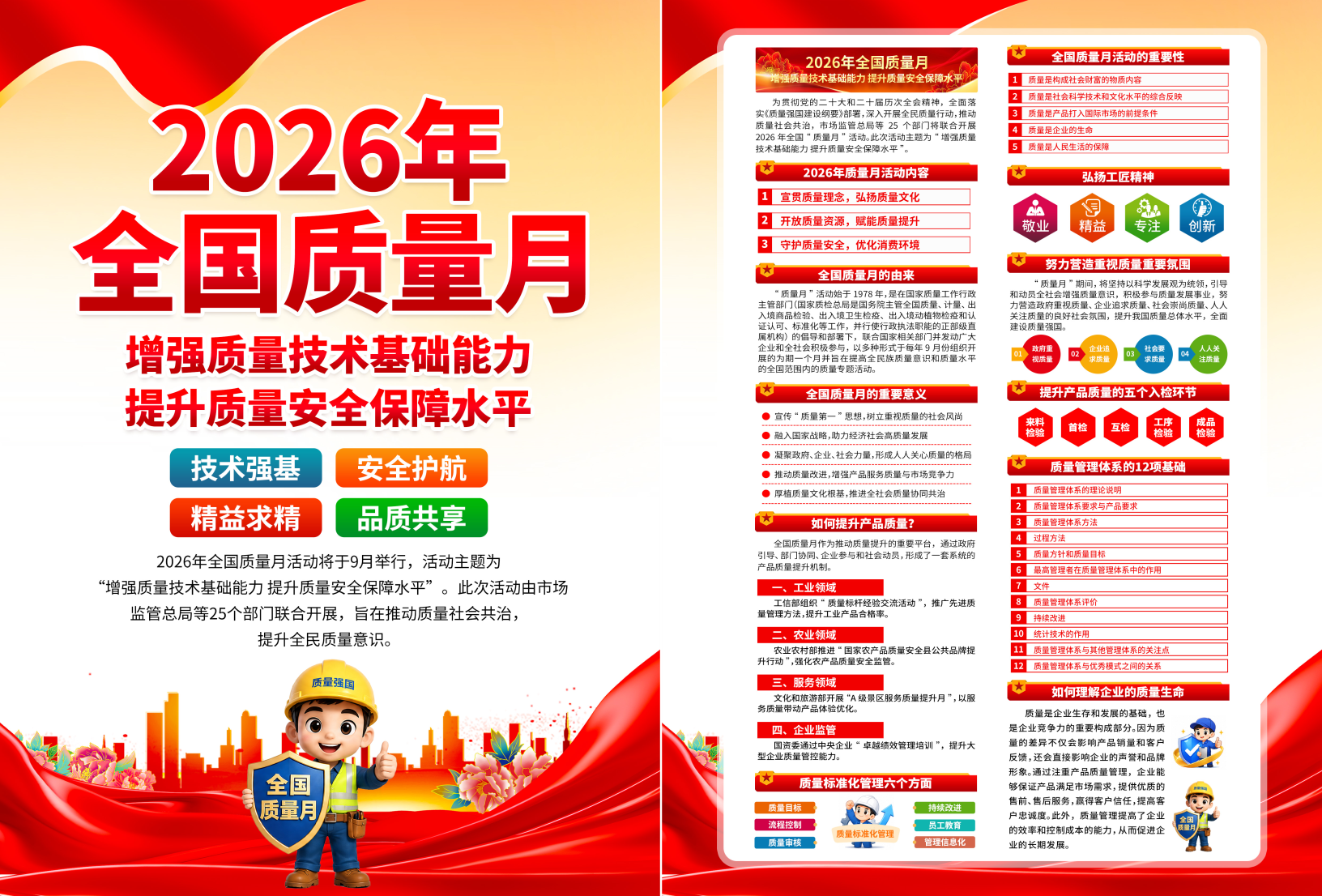 2026全国质量月宣传单页