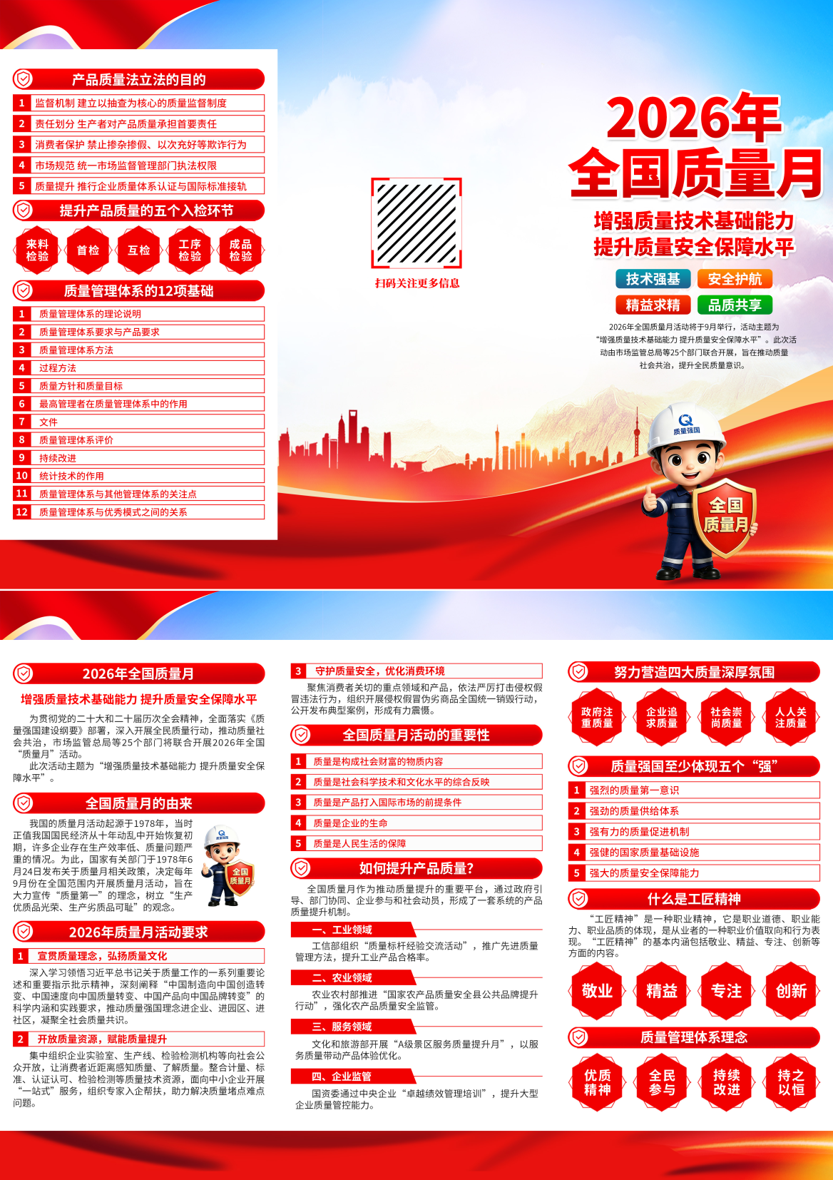 2026全国质量月宣传三折页