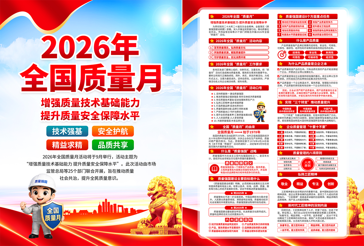 2026全国质量月宣传单页