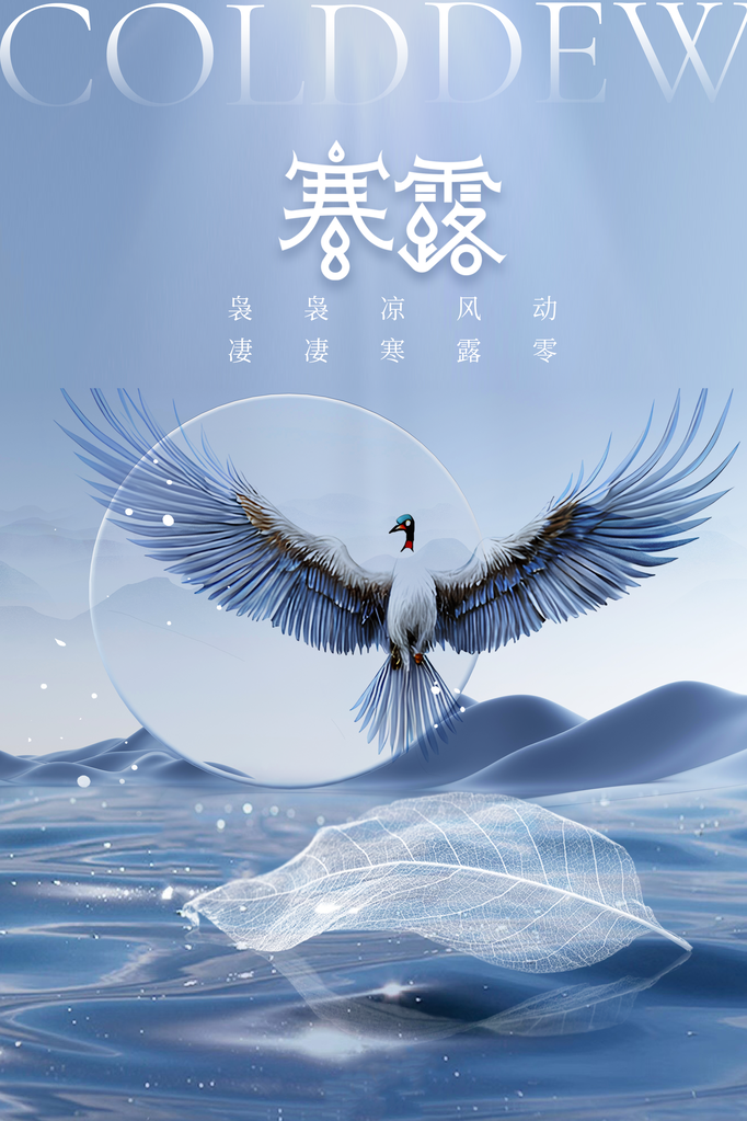 寒露节气传统秋天海报