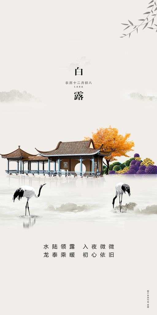 白露节气海报设计