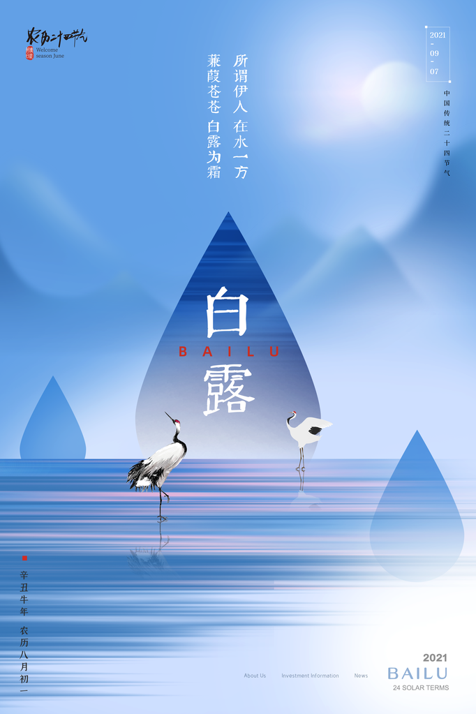白露节气海报