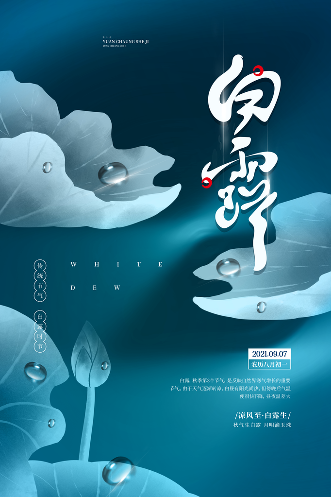 白露节气海报设计