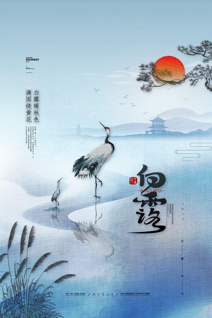 白露节气海报设计