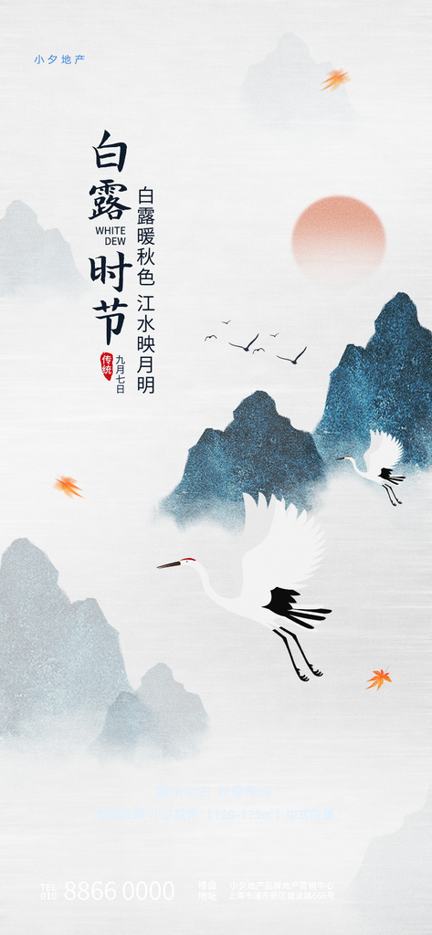 白露节气海报设计