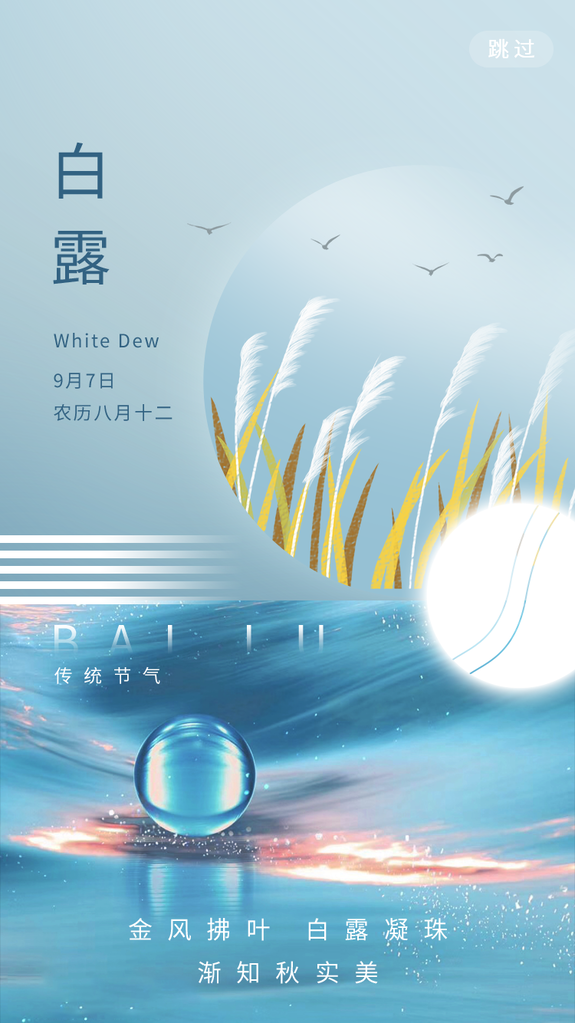 白露节气海报设计