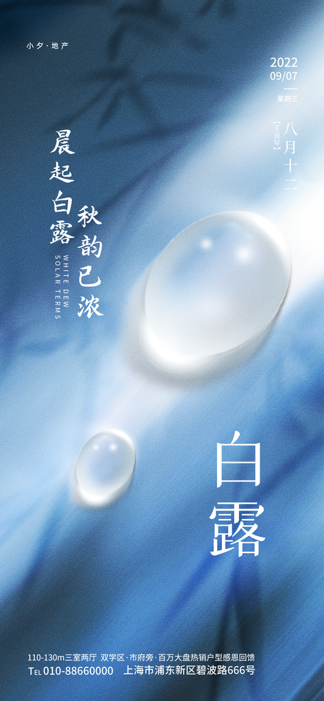 白露节气海报素材