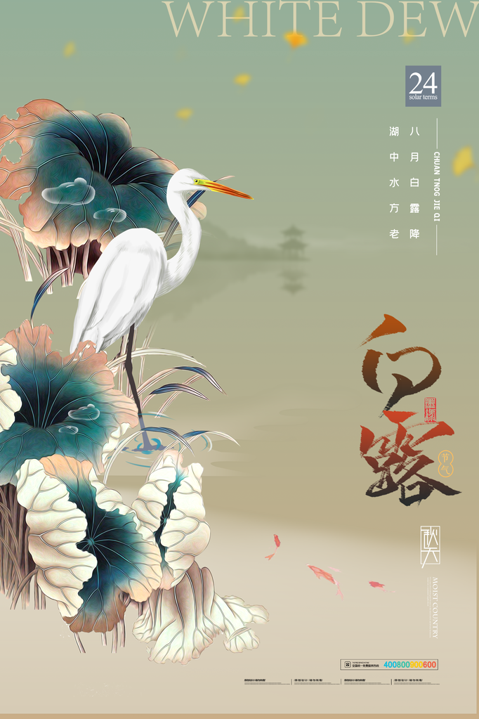 白露节气海报设计