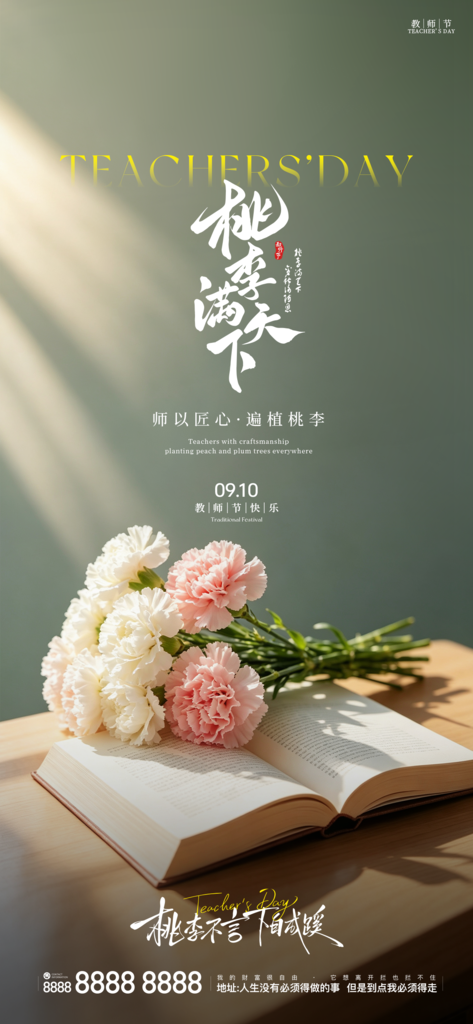创意教师节日手机宣传海报
