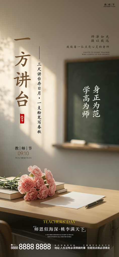 教师节日创意手机海报