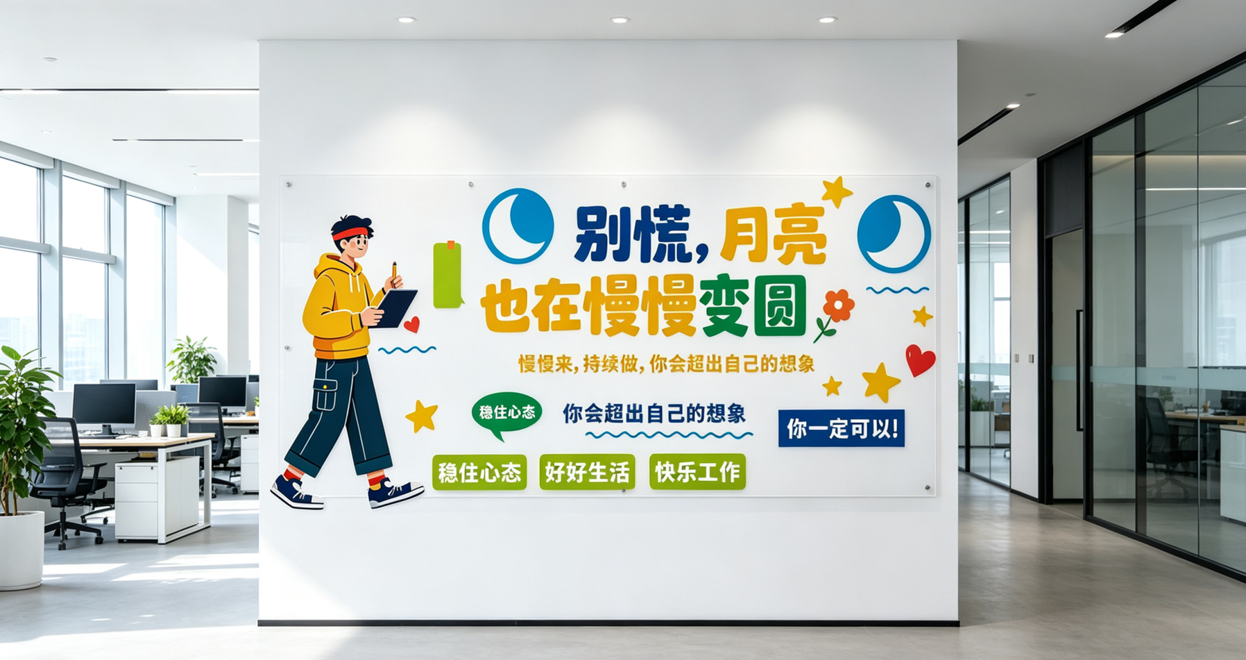 企业文化公司励志标语口号办公室企业文化墙