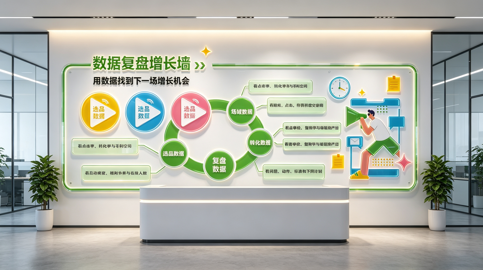 直播间电商直播公司励志标语企业文化墙