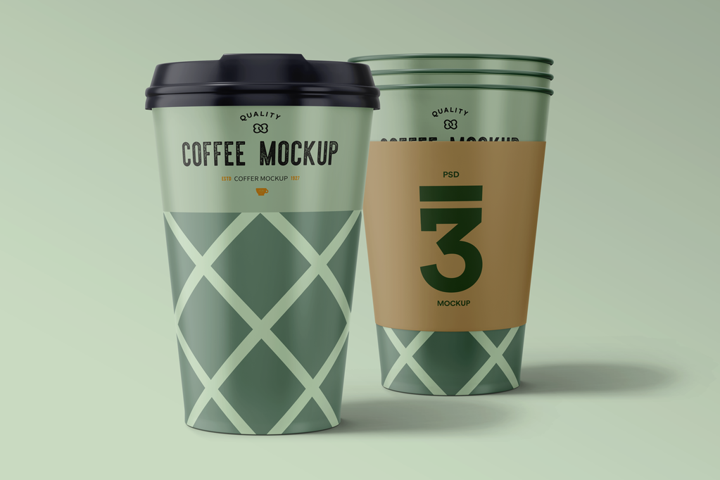 奶茶杯咖啡杯杯子纸杯饮料杯样机