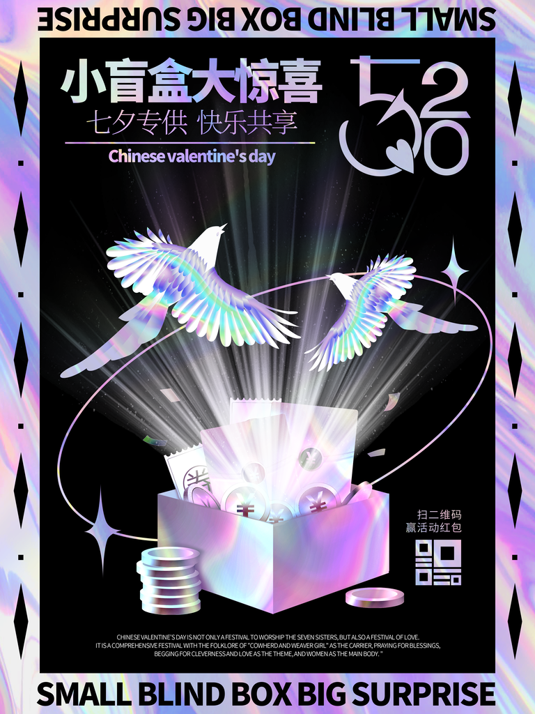 盲盒抽大奖海报