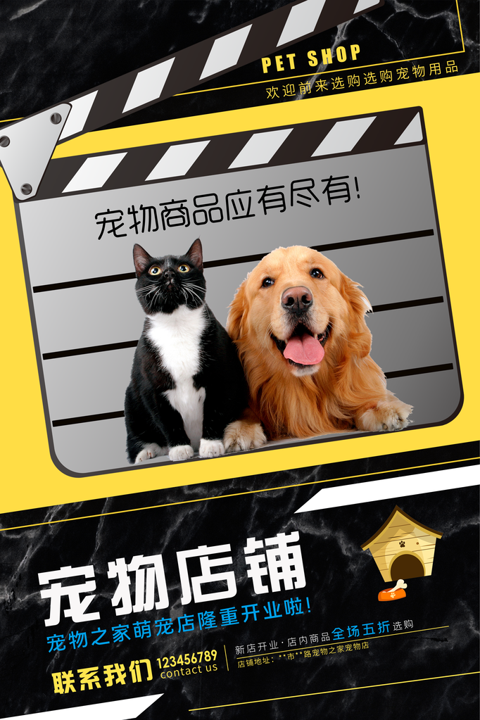 宠物店宠物宣传海报