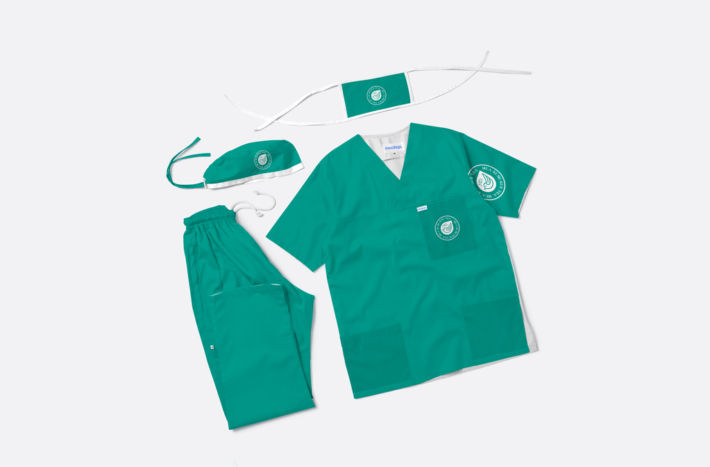 医生制服手术服医院诊所医疗用品贴图样机