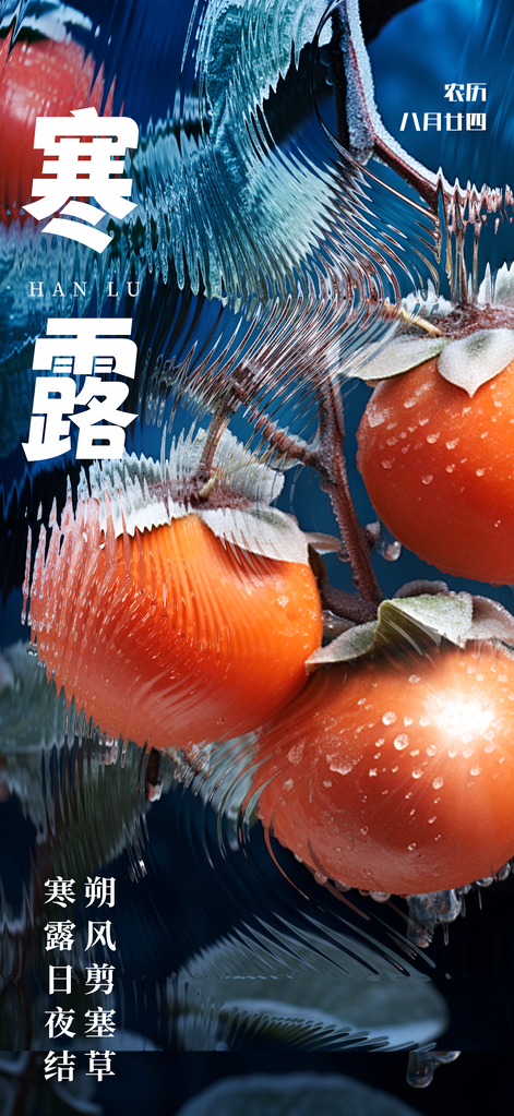 寒露节气海报素材
