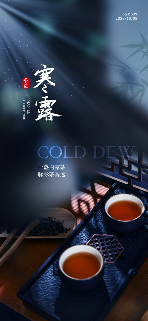 寒露节气海报素材