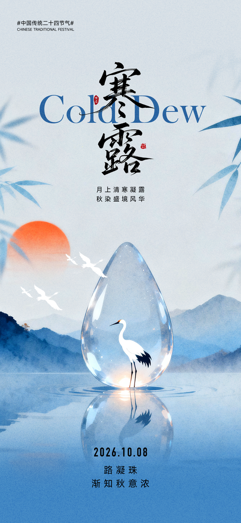 寒露节气海报素材