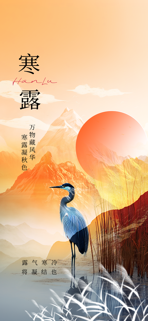 寒露节气简约活动海报