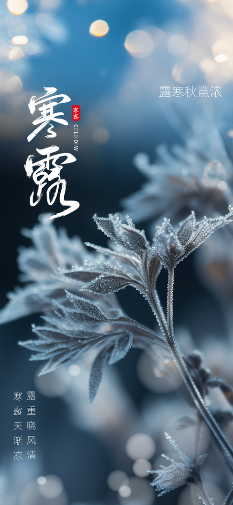 寒露节气简约活动海报