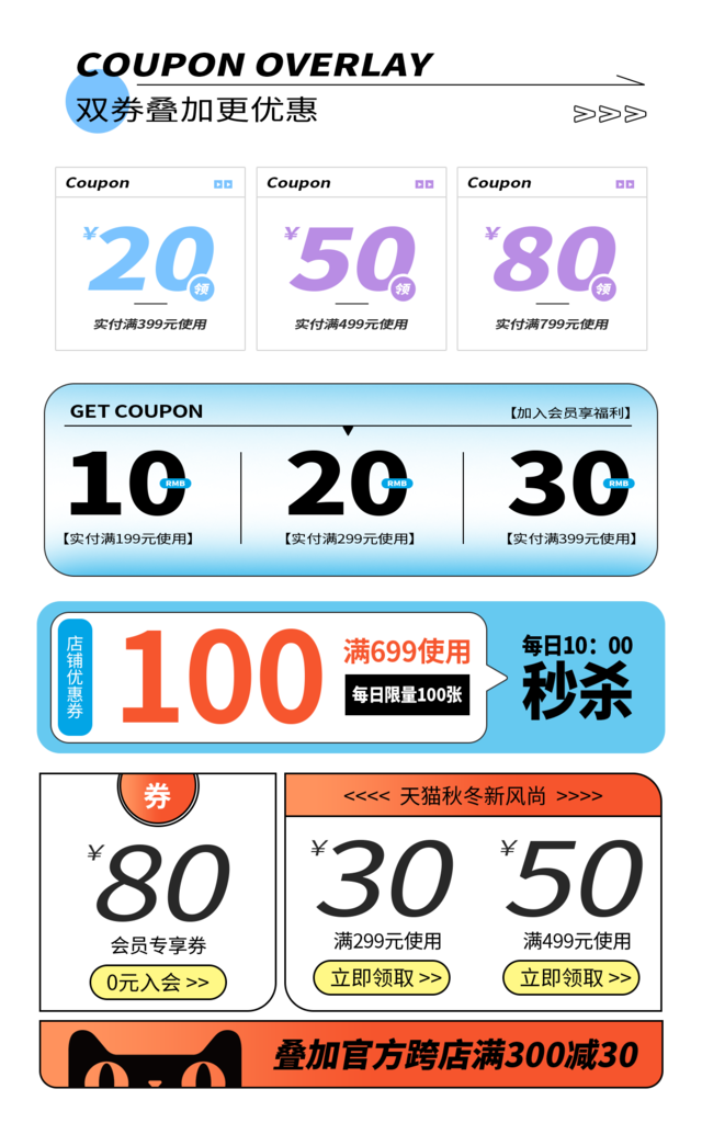 电商优惠券促销标签设计