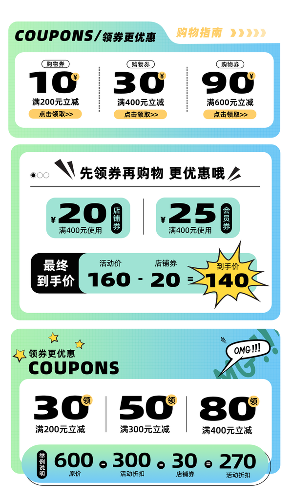 电商优惠券促销标签