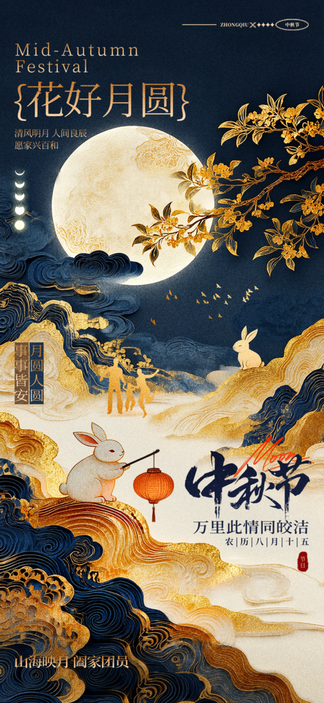 中秋节海报设计模板