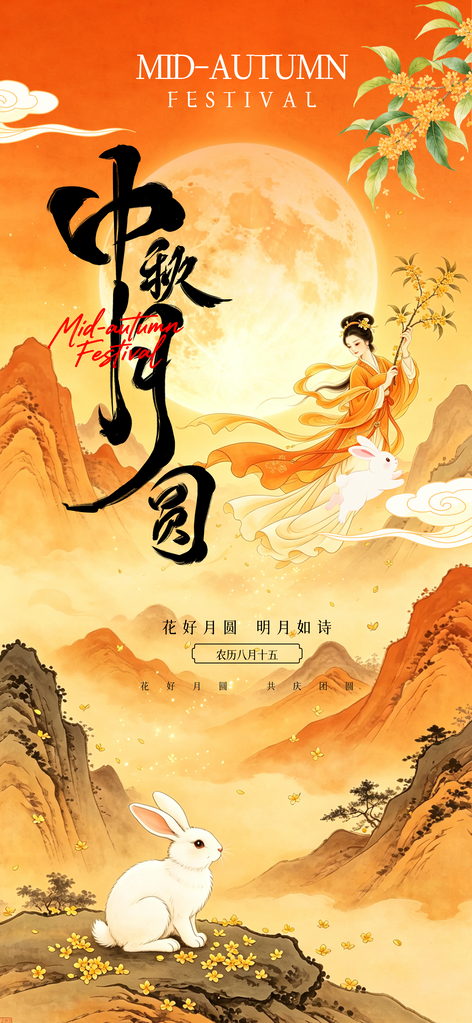 中秋节海报模板素材
