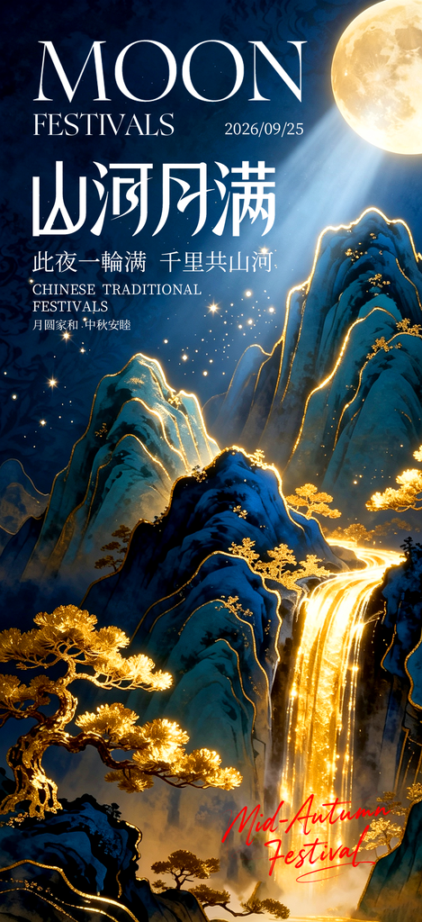 中秋节海报模板素材