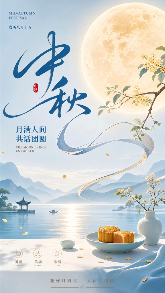 中秋节宣传海报设计模板