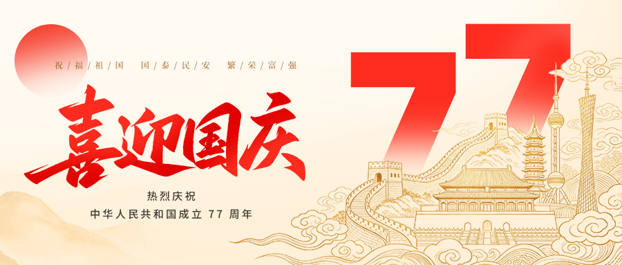 国庆国庆节77周年展板海报设计模板