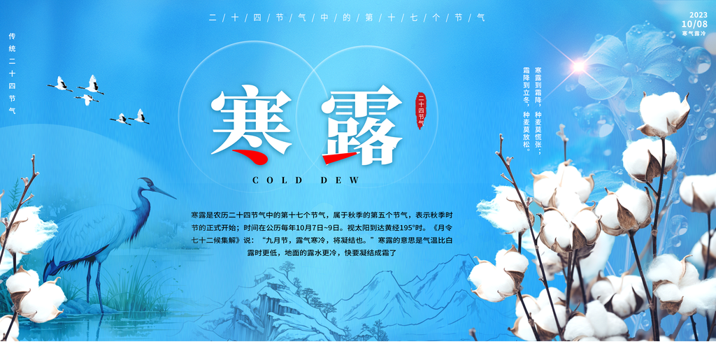 寒露节气海报素材