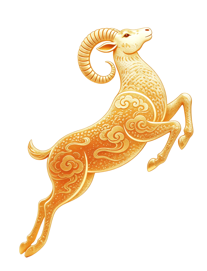 2027羊年金色羊免抠元素
