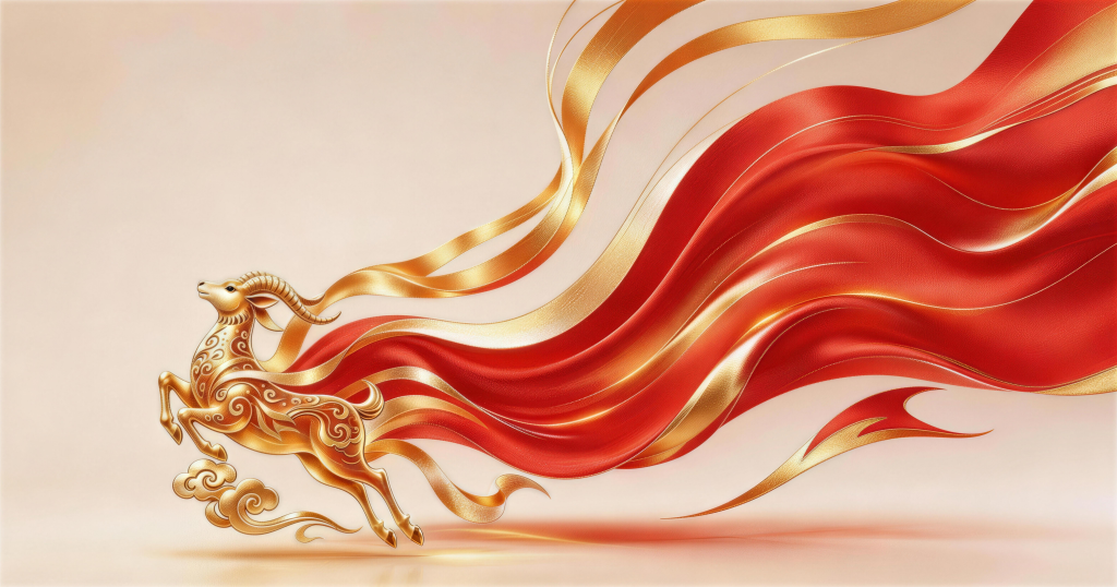 2027羊新年年企业年会背景