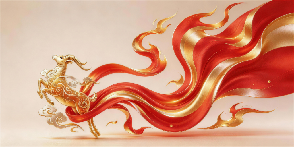 2027羊新年年企业年会背景