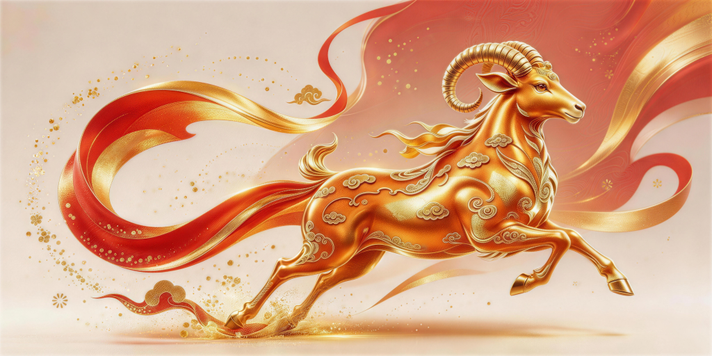 2027羊新年年企业年会背景