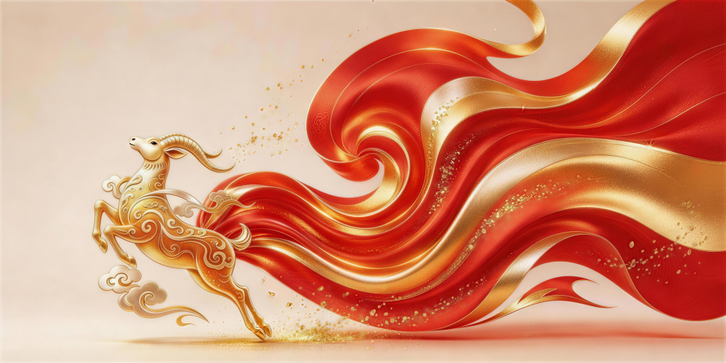 2027羊新年年企业年会背景
